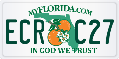 FL license plate ECRC27