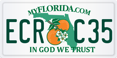 FL license plate ECRC35