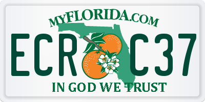 FL license plate ECRC37