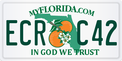 FL license plate ECRC42