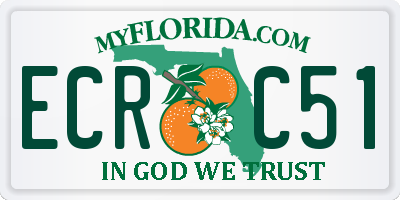 FL license plate ECRC51