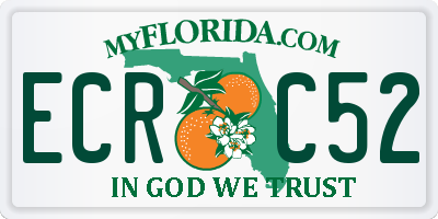 FL license plate ECRC52