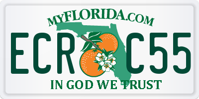 FL license plate ECRC55