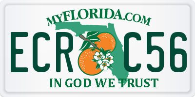 FL license plate ECRC56