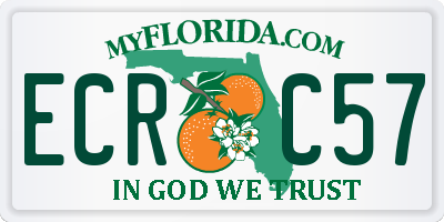 FL license plate ECRC57