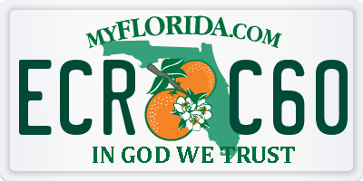 FL license plate ECRC60