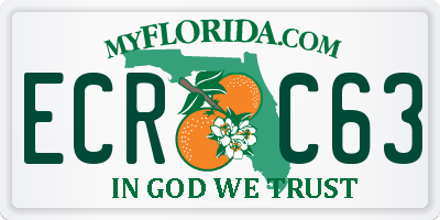 FL license plate ECRC63