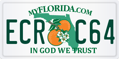 FL license plate ECRC64