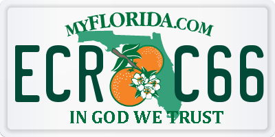 FL license plate ECRC66