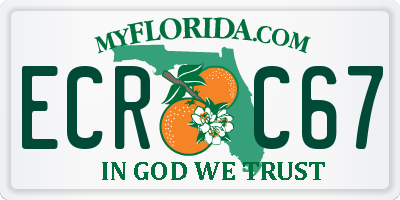 FL license plate ECRC67