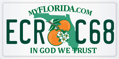 FL license plate ECRC68