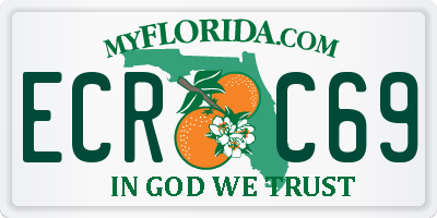 FL license plate ECRC69