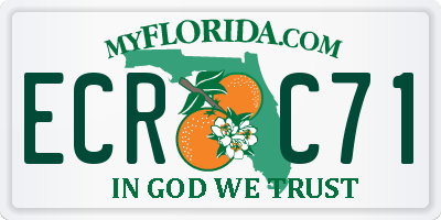 FL license plate ECRC71