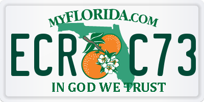 FL license plate ECRC73