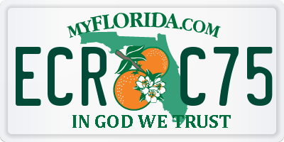 FL license plate ECRC75