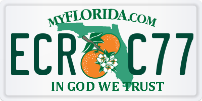 FL license plate ECRC77