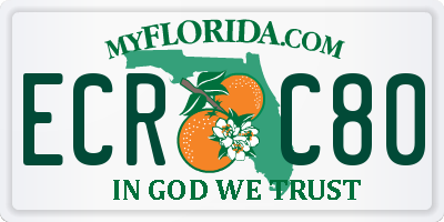 FL license plate ECRC80