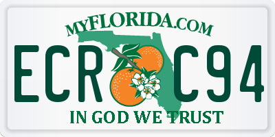 FL license plate ECRC94