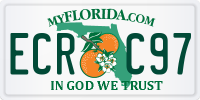 FL license plate ECRC97