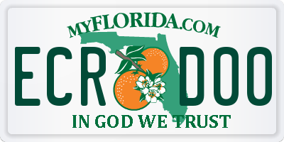 FL license plate ECRD00