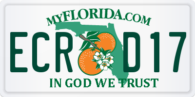 FL license plate ECRD17
