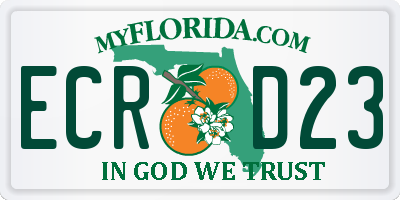 FL license plate ECRD23
