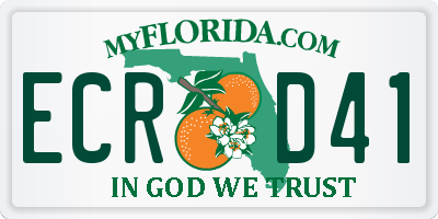 FL license plate ECRD41