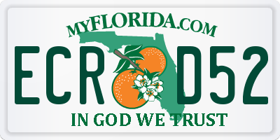 FL license plate ECRD52