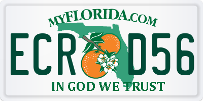 FL license plate ECRD56
