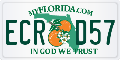 FL license plate ECRD57