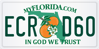 FL license plate ECRD60