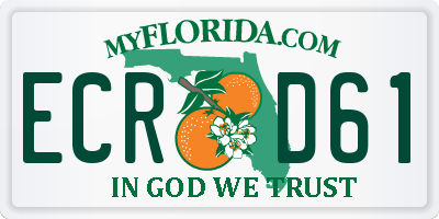 FL license plate ECRD61