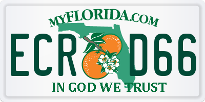 FL license plate ECRD66