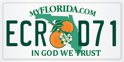 FL license plate ECRD71