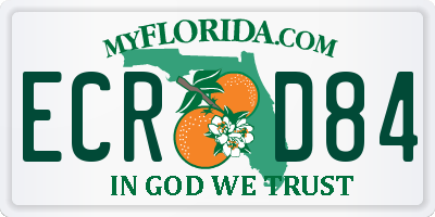 FL license plate ECRD84