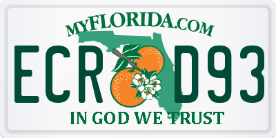 FL license plate ECRD93