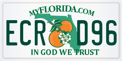 FL license plate ECRD96