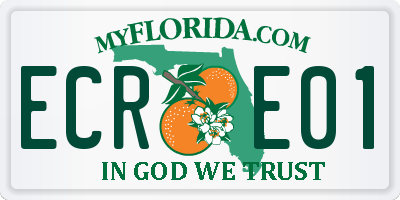FL license plate ECRE01