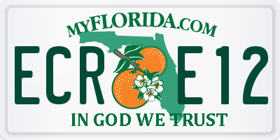 FL license plate ECRE12