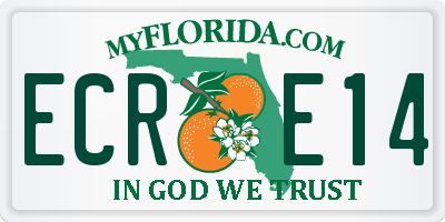 FL license plate ECRE14