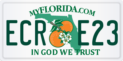 FL license plate ECRE23