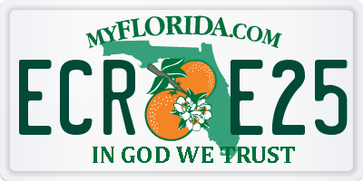 FL license plate ECRE25