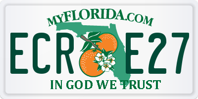 FL license plate ECRE27