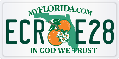 FL license plate ECRE28