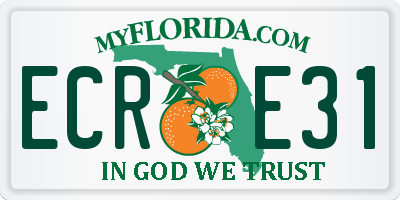 FL license plate ECRE31