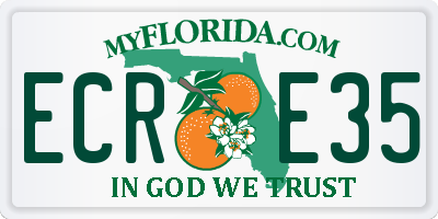 FL license plate ECRE35