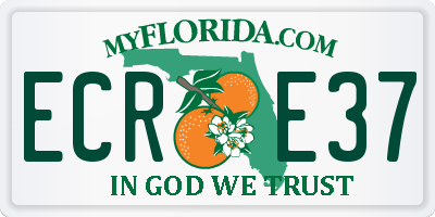 FL license plate ECRE37