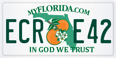 FL license plate ECRE42