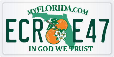 FL license plate ECRE47