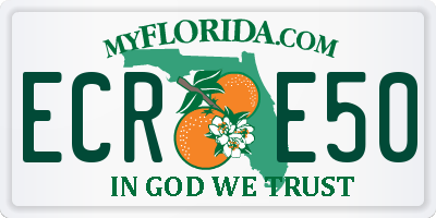 FL license plate ECRE50